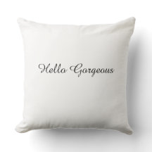 Moderne Élégant Bonjour Magnifique Coussin de Jeté