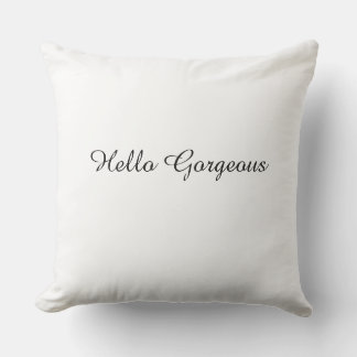 Moderne Élégant Bonjour Magnifique Coussin de Jeté