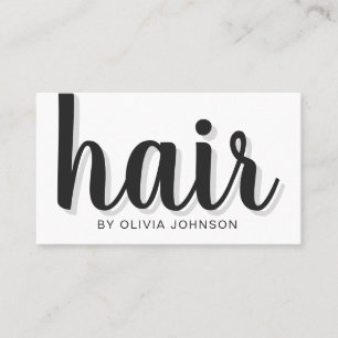 Moderne Elegant Chic Hair Stylist Carte de visite