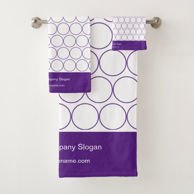 Moderne Elegant Eggplant Couleur Monogramme Salle  (En situation)