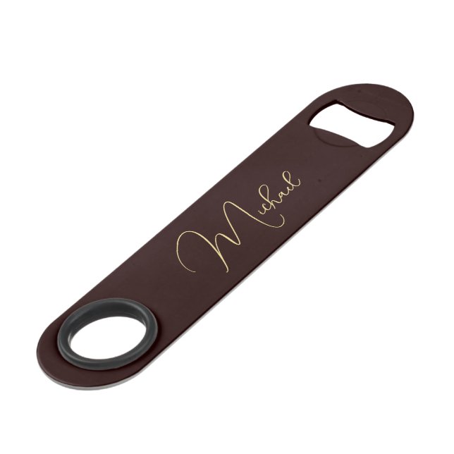Moderne élégant élégant tendance Brown Monogramme (Devant angulaire)