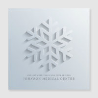 Moderne Élégant Flocon de neige Salutations Médica