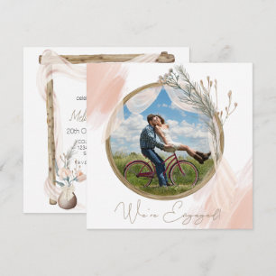 Moderne Élégant Floral Boho Engagement Rose