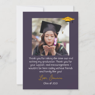 Moderne Elegant Graduation or Casquette Merci Scri