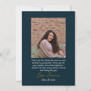 Moderne Elegant Graduation or Casquette Merci Scri