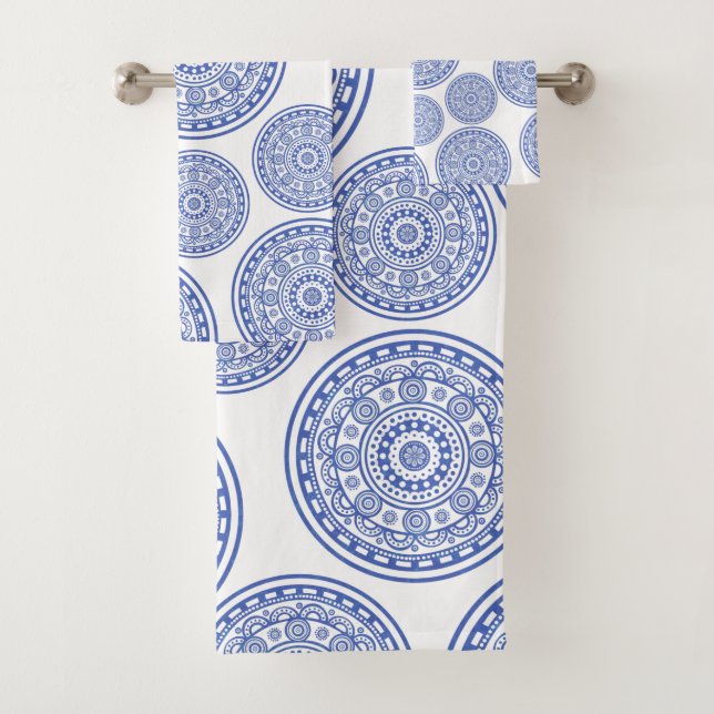 Moderne Elégant Mandala Bleu (En situation)