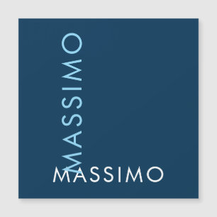 Moderne Élégant Minimaliste Simple Nom Bleu Prussi