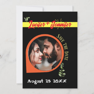 Moderne Elegant Photo personnalisée Nom Invitation