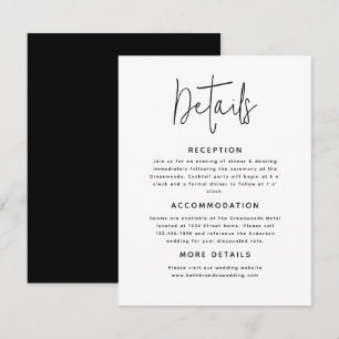 Moderne Élégant Script Calligraphie Détails Mariag