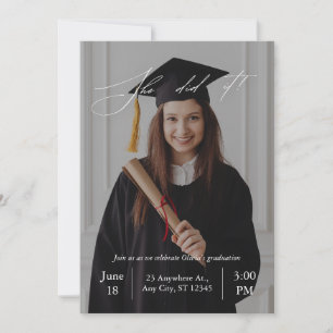 Moderne Élégante Célébration Graduation Invitation