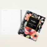 Moderne élégante fleurs d'aquarelle personnelle<br><div class="desc">Moderne élégante aquarelle fleurs personnelle Planner. Vous pouvez le personnaliser et ajouter votre nom,  votre texte et votre année, </div>