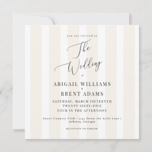 Moderne & Élégante Invitation de Mariage Carrée à