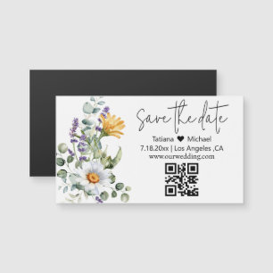 moderne enregistrer la date code qr aimant fleur s