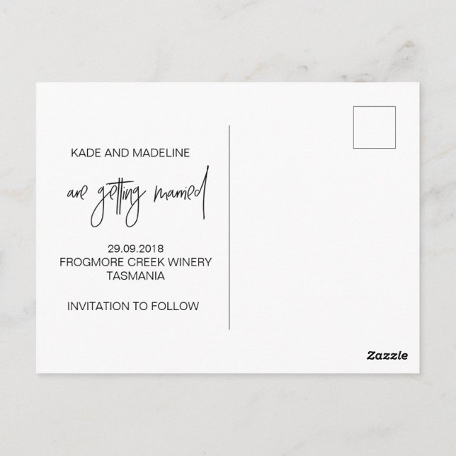 Moderne Enregistrer la date Invitations de carte p (Dos)