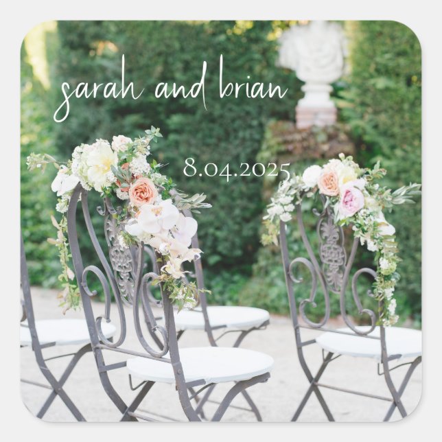 Moderne Enregistrer la date Stickers personnalisés (Devant)