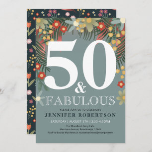 Moderne et chic 50 et fabuleuse invitation d'anniv