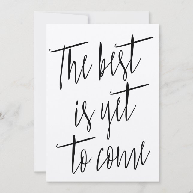 Moderne et chic "Le meilleur est à venir" (Devant)