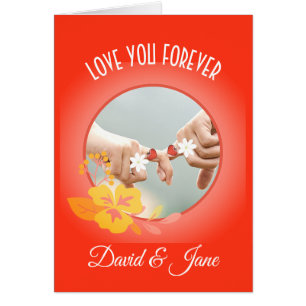 Moderne et élégant Rouge Love Photo Valentines Car