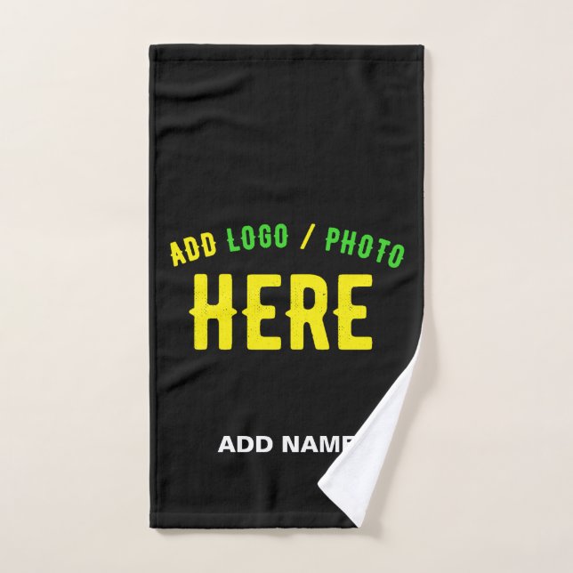 MODERNE ET MODERNE PERSONNALISABLE NOIR VÉRIFIÉ (Serviette à main)