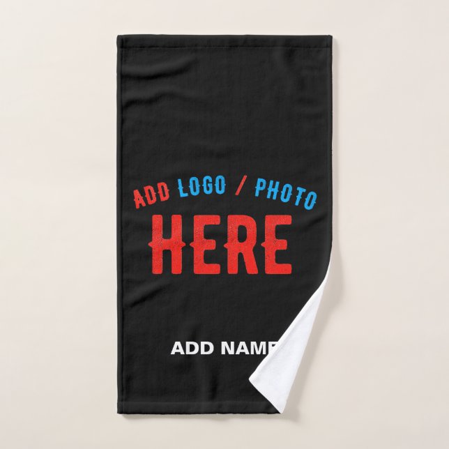 MODERNE ET MODERNE PERSONNALISABLE NOIR VÉRIFIÉ (Serviette à main)