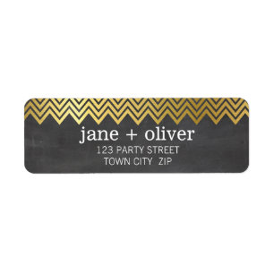 MODERNE ÉTIQUETTE chevron motif feuille or tableau