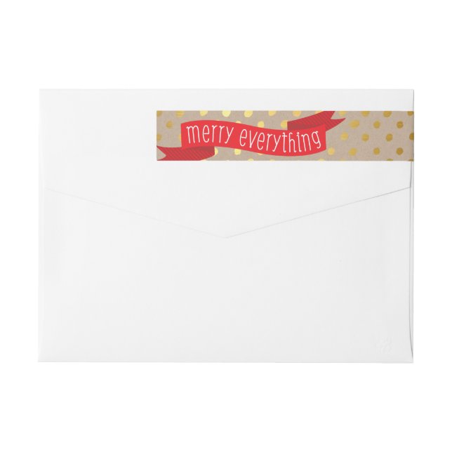 MODERNE ÉTIQUETTE mignon confetti taches or éco kr (Dos)