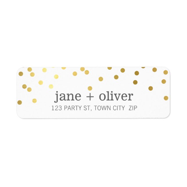 MODERNE ÉTIQUETTE mignon mini confetti taches feui (Devant)