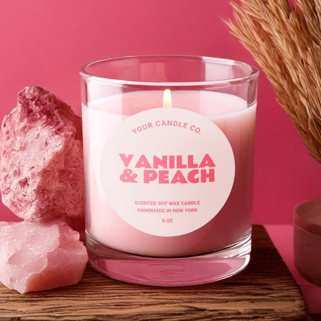 Moderne Étiquette minimaliste tendance bougie (Créateur téléchargé)