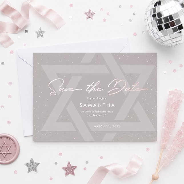 Moderne Faire-Part de Bat Mitzvah (Créateur téléchargé)