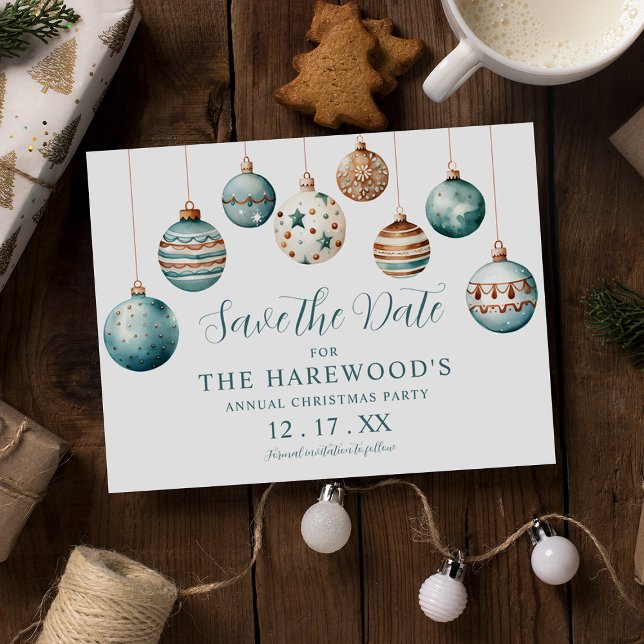 Moderne Faire-Part de Fête de Noël à Théme Boule T (Créateur téléchargé)