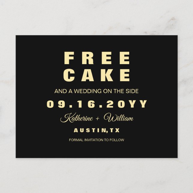 Moderne Faire-Part de Mariage Drôle et Gratuit ave (Devant)
