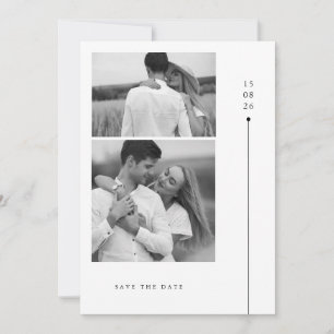 Moderne Faire-Part de Mariage Minimaliste Deux Pho