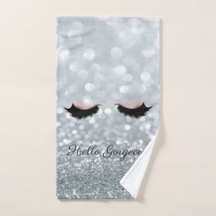 Moderne Faux Cils Bokeh Paillettes Argentées Froid