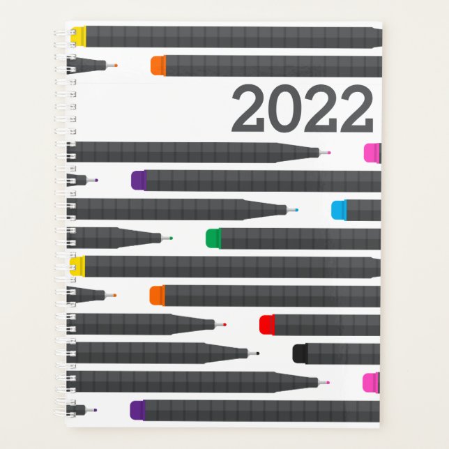 Moderne Fineline Stylos Motif Artiste Année (Devant)