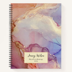 Moderne Girly College Sujets Carnet Spiral