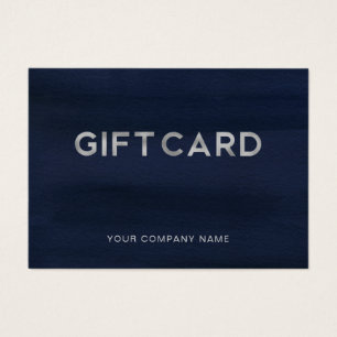 Moderne Glam Marine Bleu et argent Carte cadeau