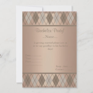 MODERNE GOLD DIAMONDS BACHELOR INVITATION PARTI