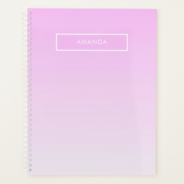Moderne Gradients Pink Minimaliste Personnaliser (Devant)