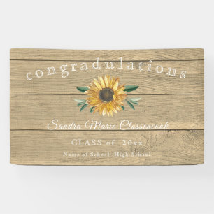 Moderne graduation de tournesol Bannière en bois r