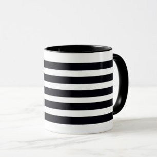 Moderne Grandes Blances et Noires Café Mug Thé