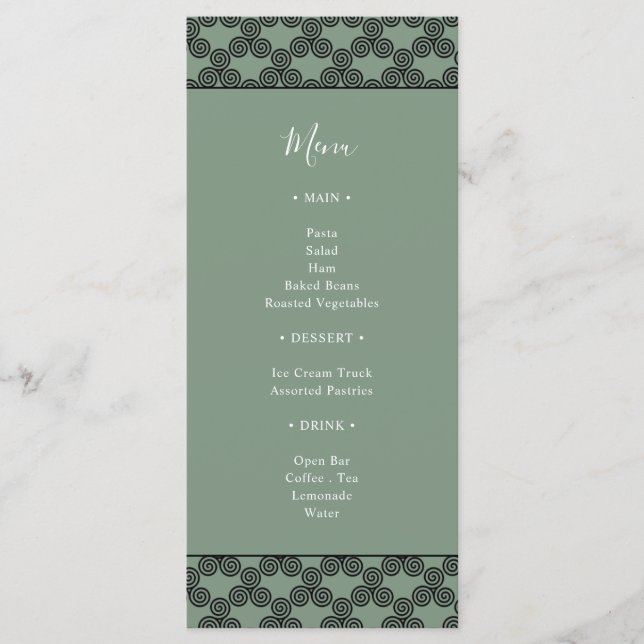 Moderne Green Celtic Knot Faire-part de mariage ir (Devant)