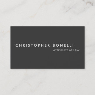 Moderne Gris minimaliste Simple Carte de visite si