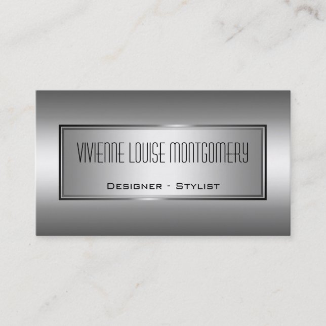 Moderne Gris Professional Designer Carte de visite (Devant)
