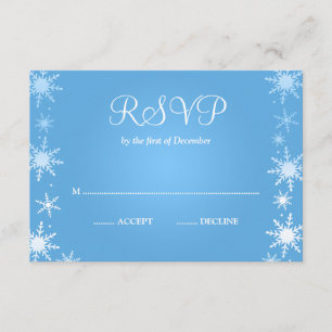 Moderne hiver Wonderland Snowflake RSVP