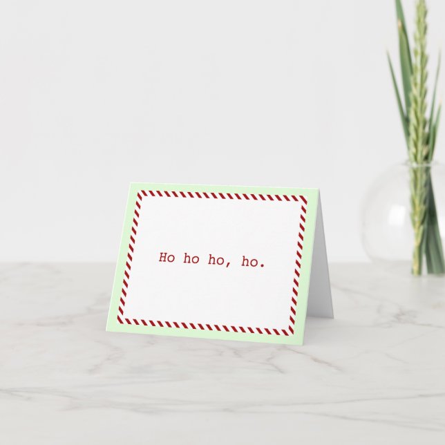 Moderne "Ho ho ho, ho" carte de vacances (Devant)