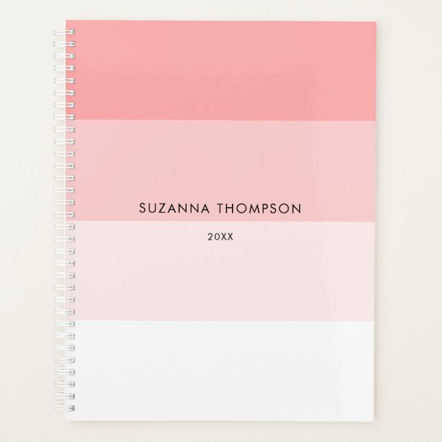Moderne Horizontal Grille Pastel Blush Rose (Devant)