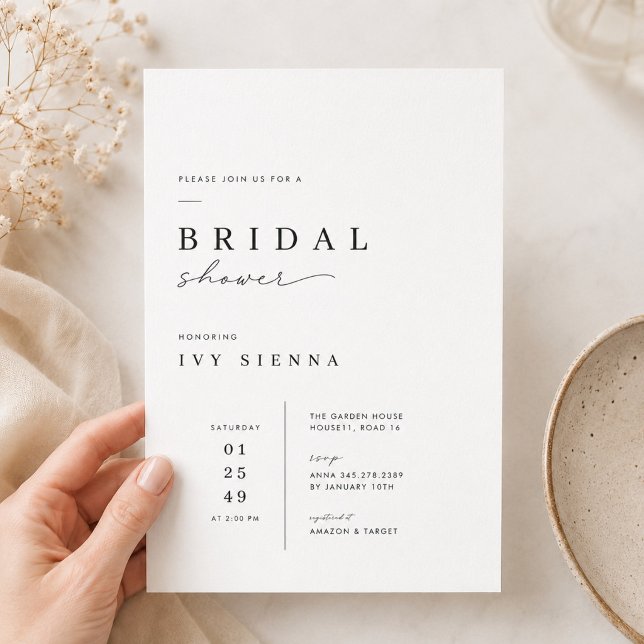 Moderne invitation de mariage minimaliste. (Créateur téléchargé)