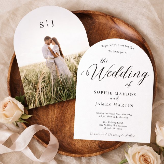 Moderne invitation de mariage modèle photo Arch (Créateur téléchargé)