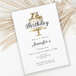 Moderne invitation élégante pour 75 ans