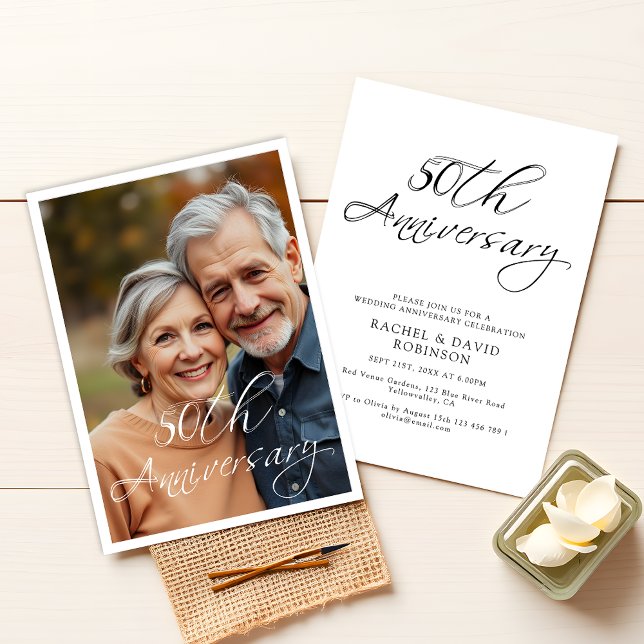 Moderne invitation pour le 50e anniversaire de mar (Créateur téléchargé)